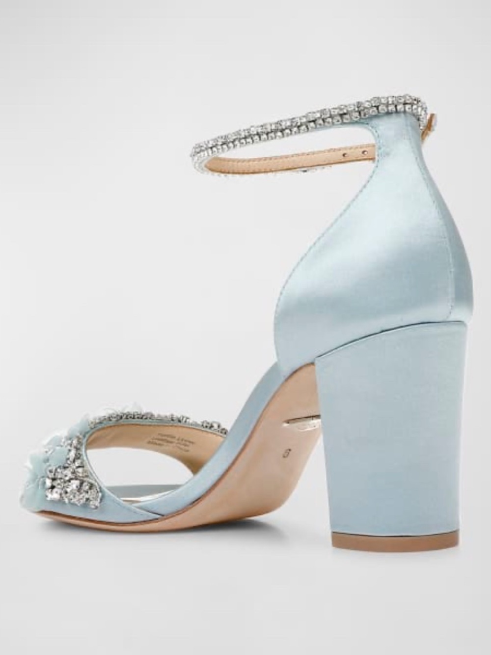 NEW Badgley Mischika Satin Finesse Block Heel 6.5 - Picture 3 of 4